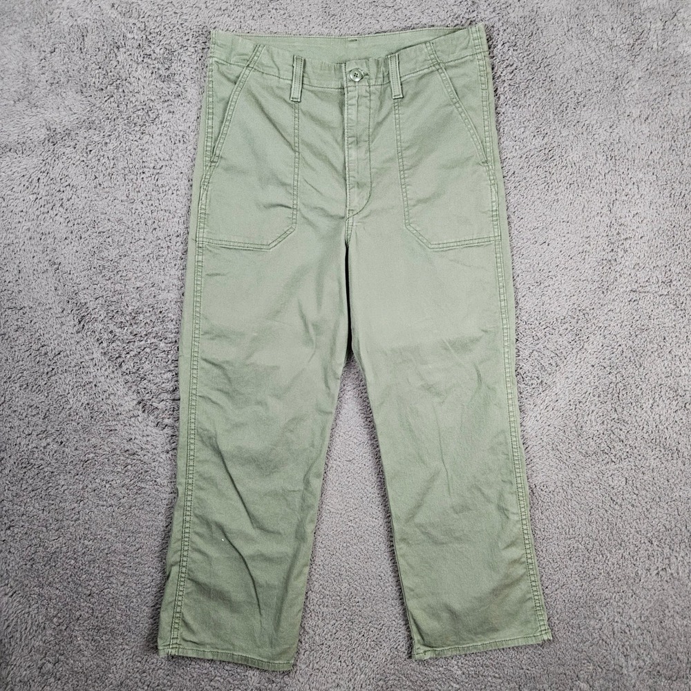Levis Womens Olive Green Utility Pants‎ Straight Leg Size 31